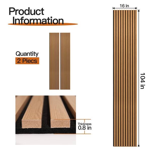 Art3d 16''x104'' Wood Slat Wall Paneling for Interior and Ceiling ...