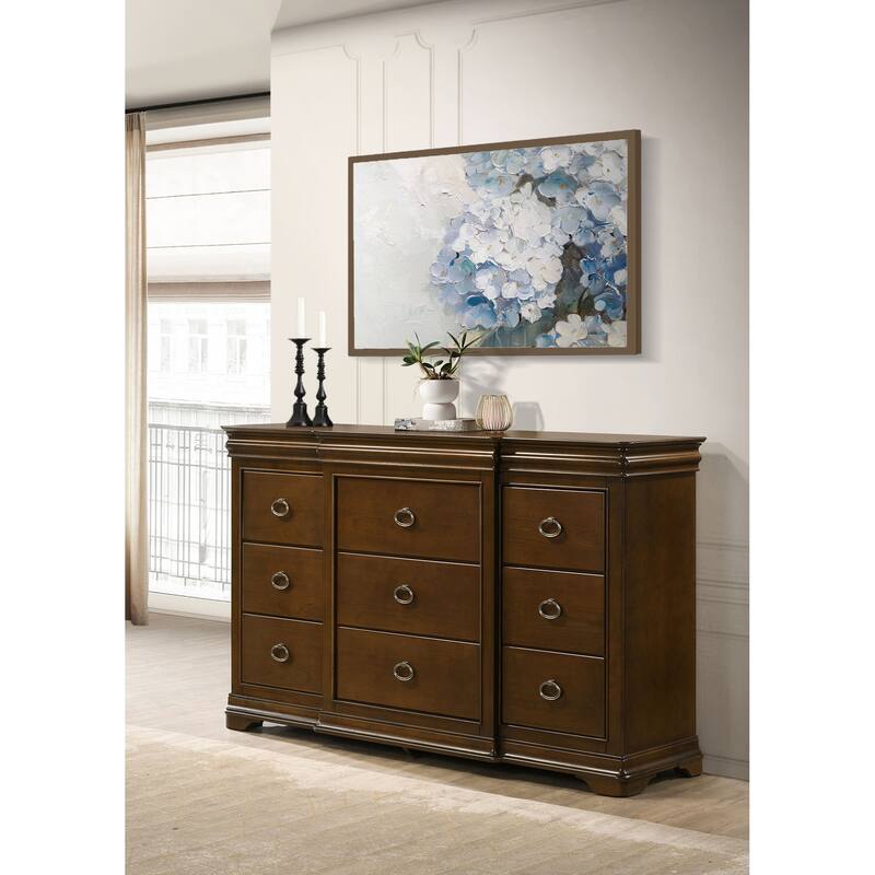 Garland 11-drawer Bedroom Dresser Cabinet Brown Cherry