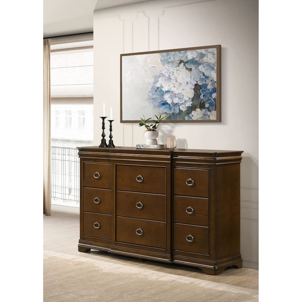 Garland 11-drawer Bedroom Dresser Cabinet Brown Cherry