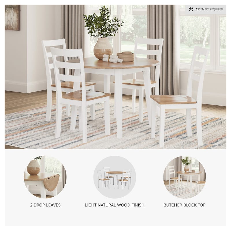 Signature Design by Ashley Gesthaven Dining Drop Leaf Table - 42" W x 42" D x 30.63" H