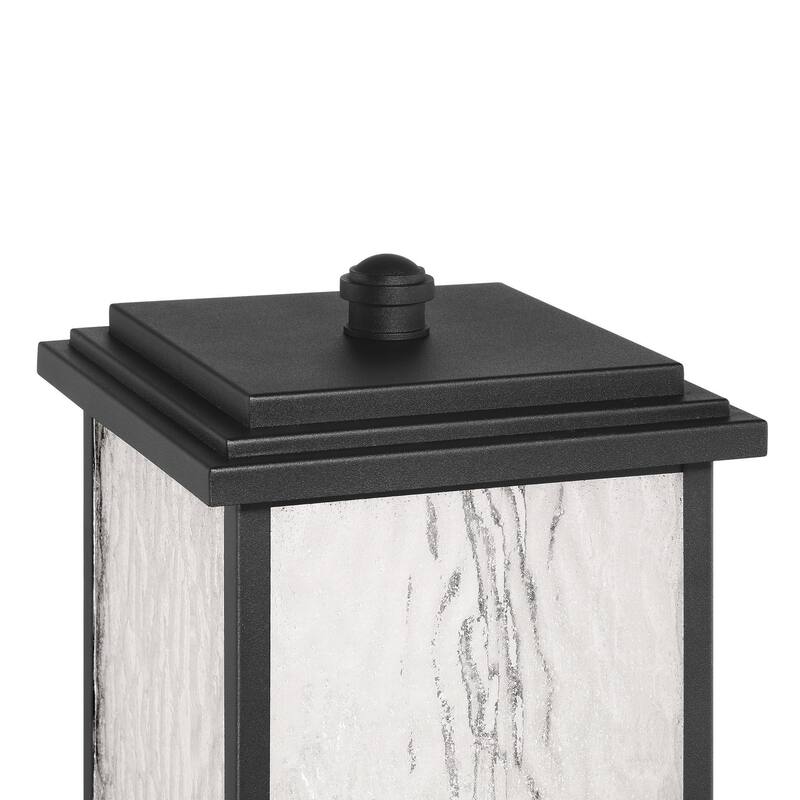 Artcraft Estate 3-Light Outdoor Post-Light - Black with Brass Accent