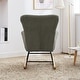 preview thumbnail 9 of 21, Teddy Upholstered Nursery Rocking Chair with High Backrest