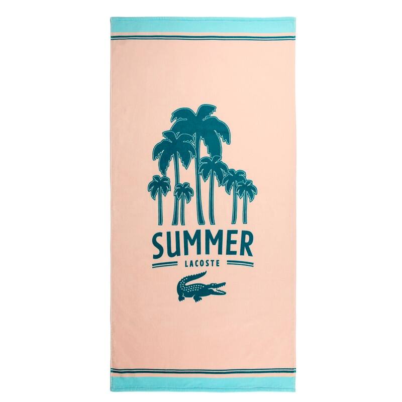 Lacoste Home Oversized 36"W x 72"L 100% Luxury Cotton Beach Towel - 36" x 72" - Palm Tree Beach