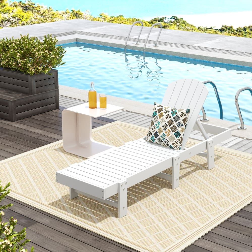 Altura Armless Poly Eco-Friendly All Weather Reclining Chaise Lounge