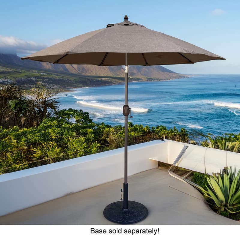 Tropishade 7.5' Market Umbrella with Sunbrella 5478 Tanner Birch