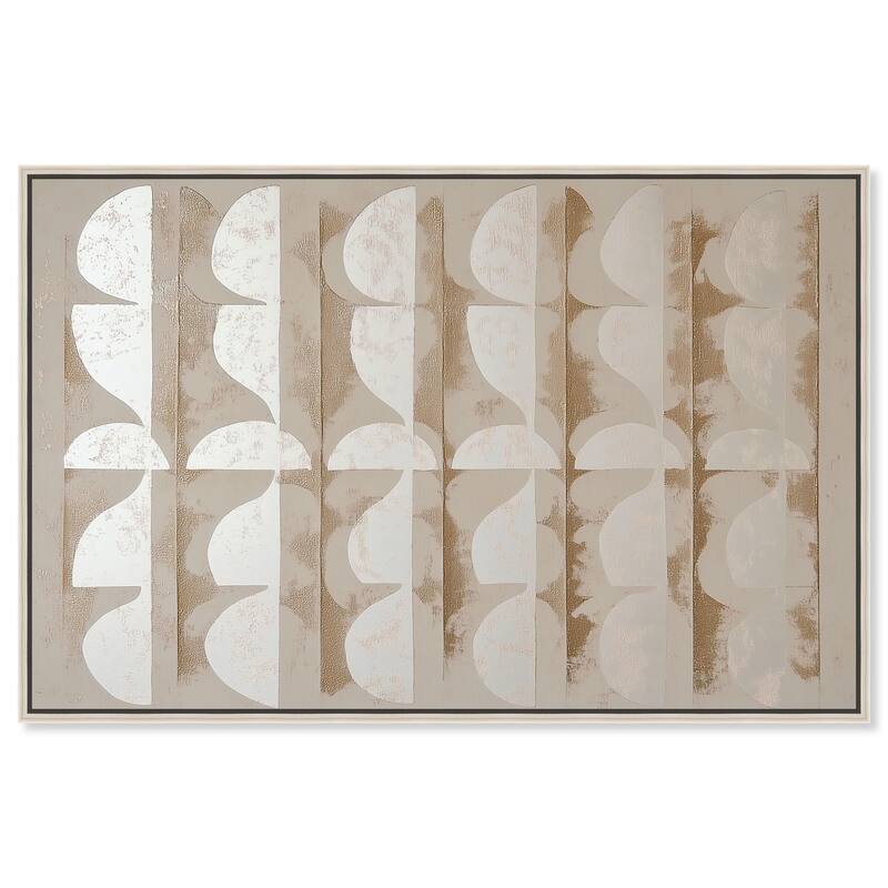 Columnar Shapes I Canvas by Art Remedy - Silver - 36" x 24"