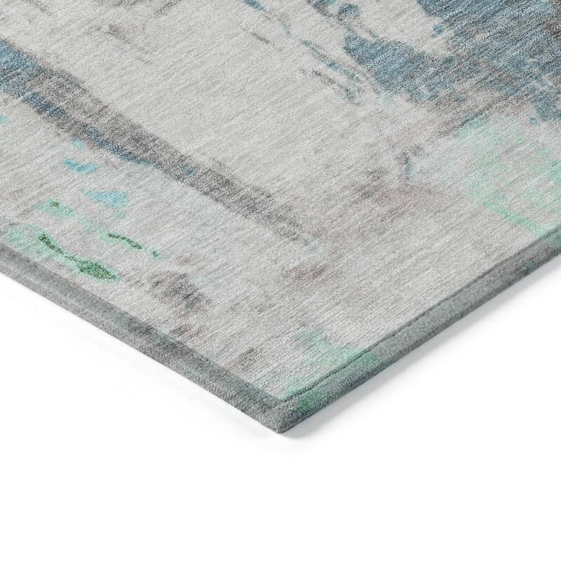 HomeRoots Abstract Transitional Rectangle Outdoor Rug