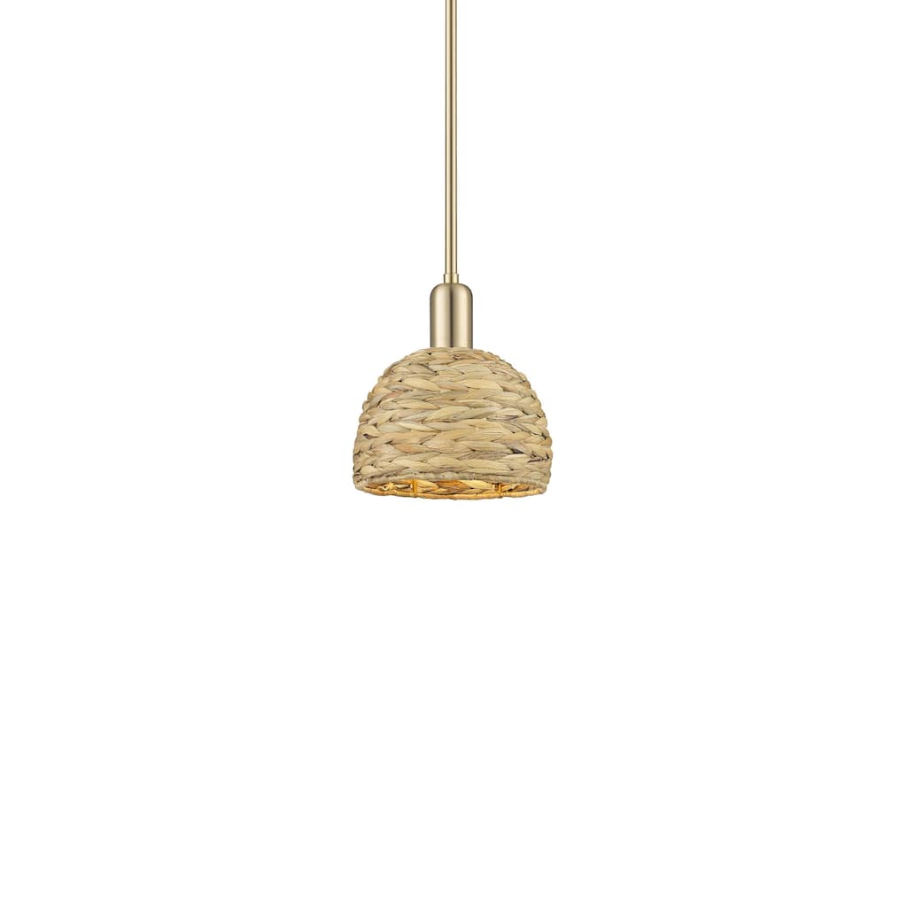 Innovations Lighting 716-1S-10-8 Woven Rattan Pendant Woven Rattan 8"