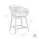 preview thumbnail 33 of 69, Tutti Frutti Solid Eucalyptus Wood and Rope Outdoor Patio Counter or Bar Height Barstool