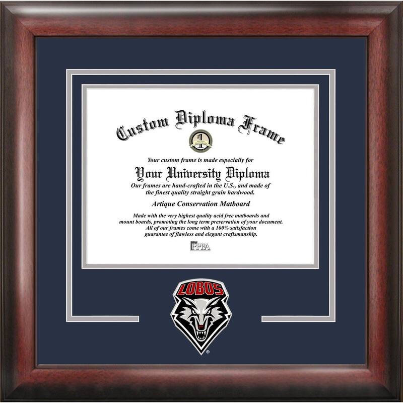 University of New Mexico Lobos 11w x 8.5h Spirit Diploma Frame