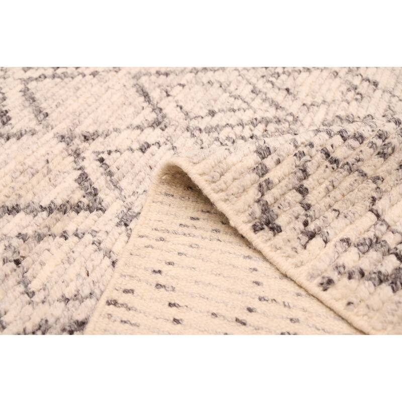 ECARPETGALLERY Hand-knotted Tangier Ivory Wool Rug - 5'4 x 7'7