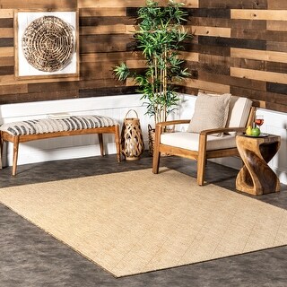 Brooklyn Rug Co Indoor/Outdoor Transitional Labyrinth Area Rug - Bed ...