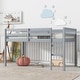 preview thumbnail 2 of 6, Rubber Solid Wooden Twin Loft Bed with Ladder, Bed Platform of Strengthened Slats