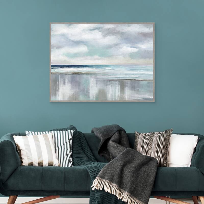 Cyan Sunrise by Nan Framed Canvas Art Print