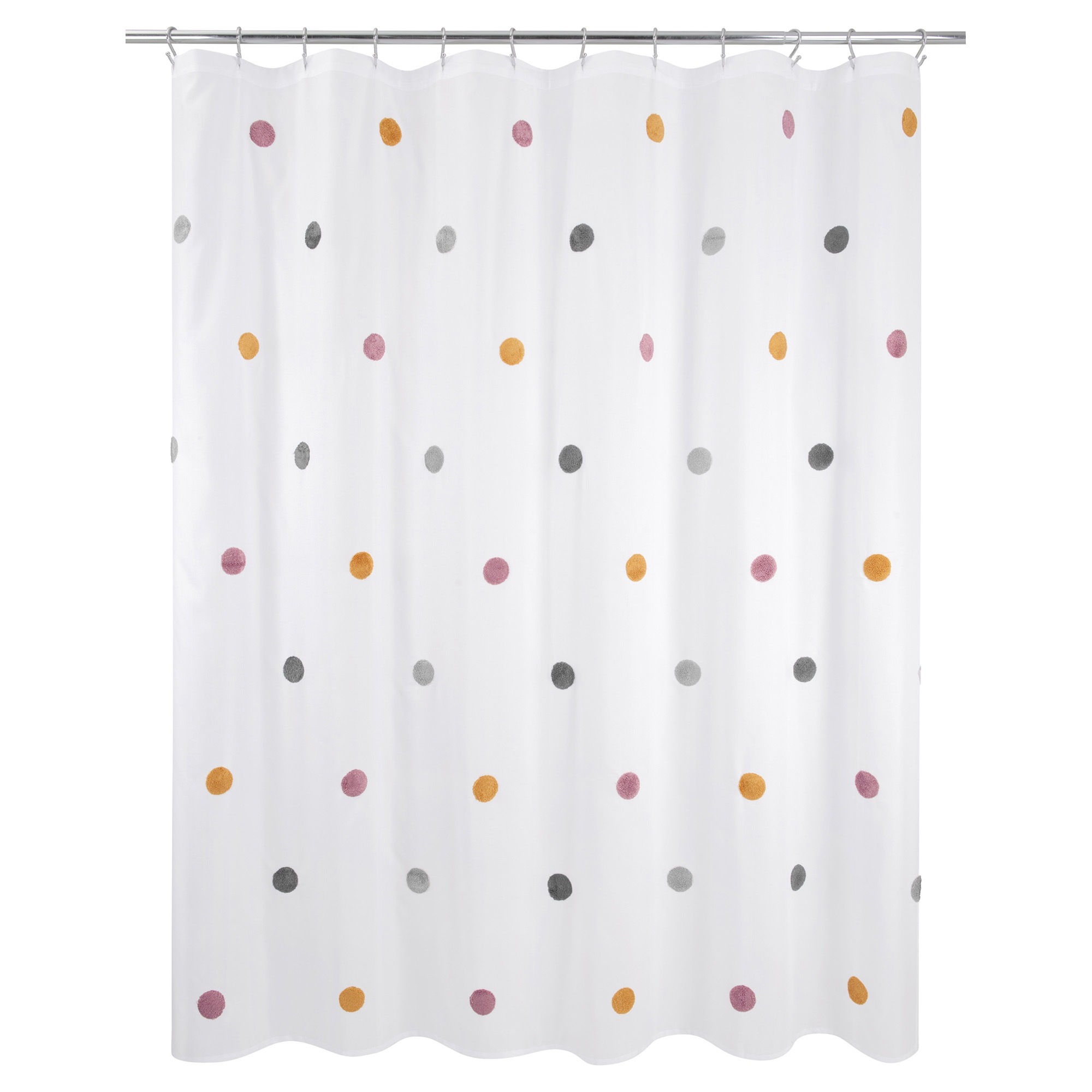Polka dot shower curtain hotsell
