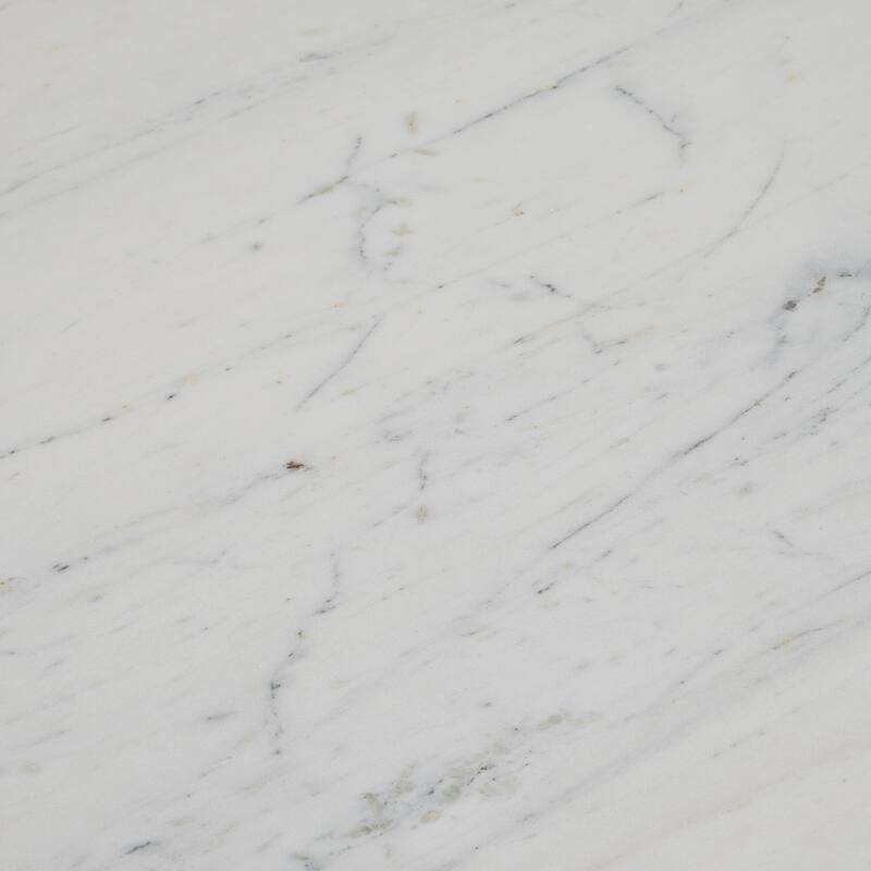 Sagebrook Home Chunky Leg Coffee Table Marble Top, White/Black