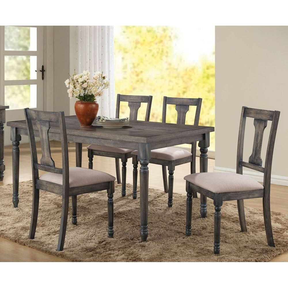 Dining Table in Weathered Gray Bed Bath Beyond 35252223