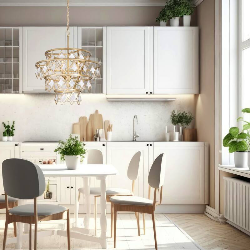 Varaluz Fleur 4-Light Chandelier - French Gold