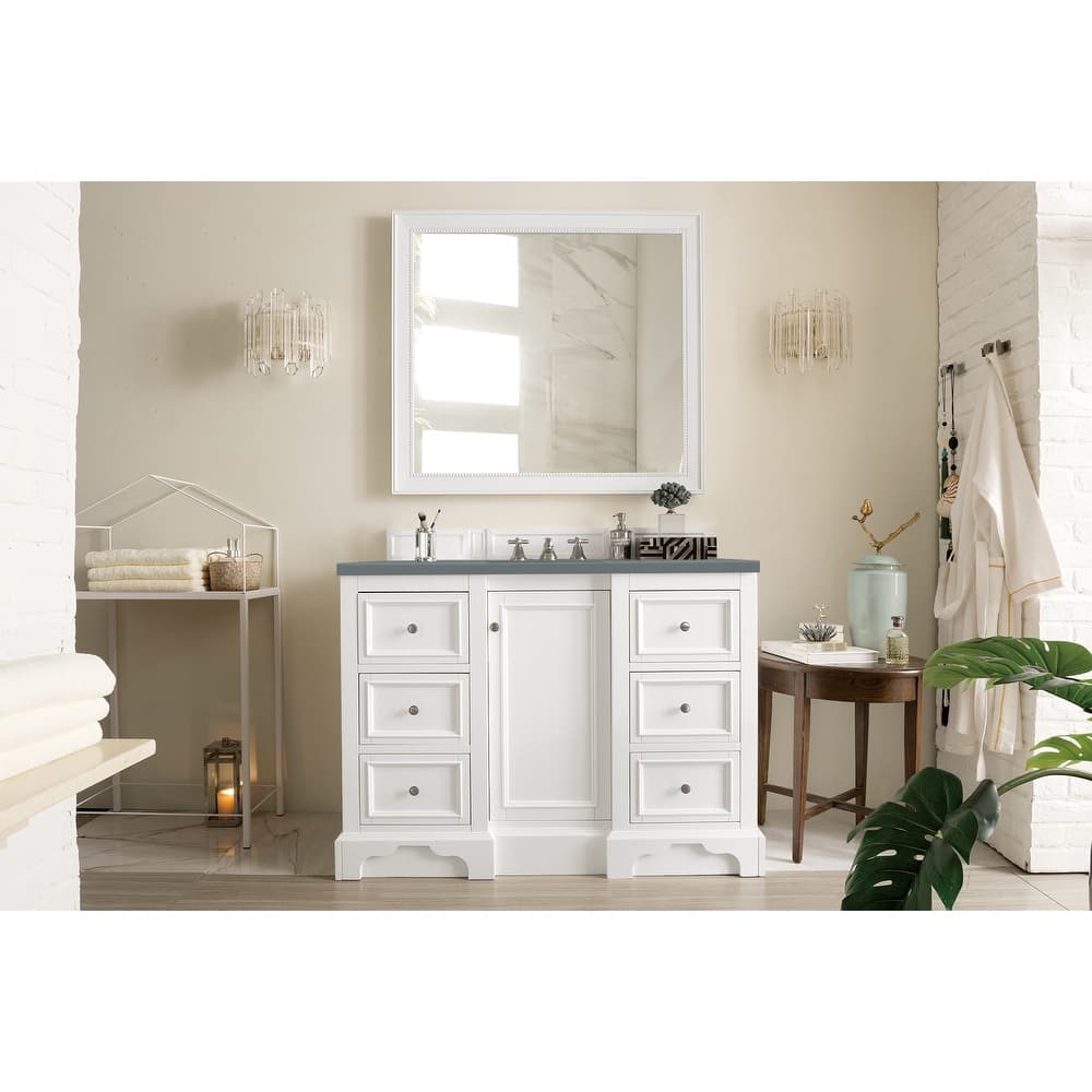 James Martin Vanities De Soto 48" Single Vanity, Bright White