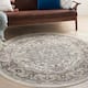 Nourison Concerto Traditional Persian Medallion Area Rug - 4' Round - Ivory/Grey