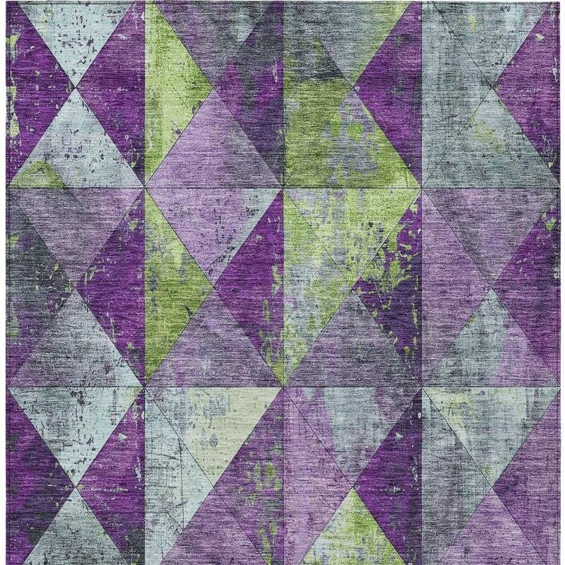 HomeRoots Geometric Transitional Rectangle Outdoor Rug