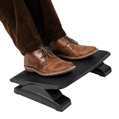 Mind Reader Foot Rest, Under Desk at Work, Ergonomic, Height Adjustable, 17.5"L x 13.5"W x 3.5"H