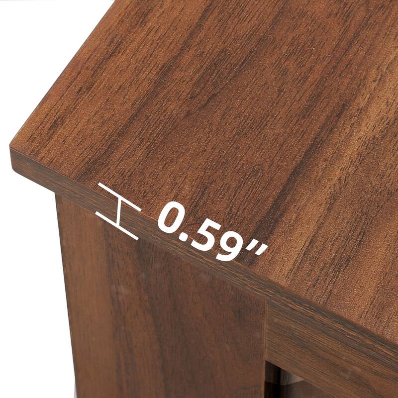 Modern Rustic Square Wood Coffee Table with Storage