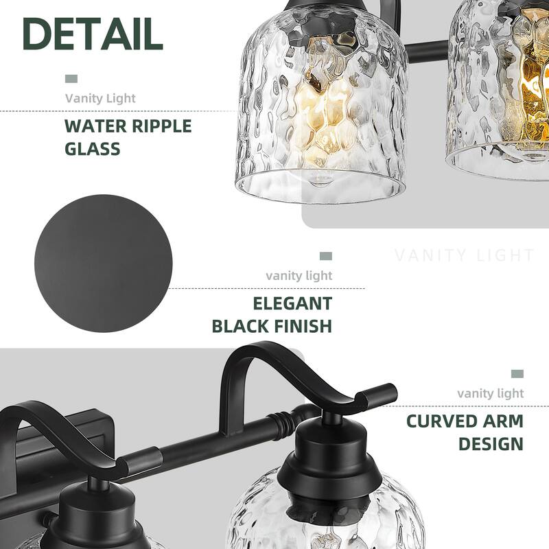 Modern 3/4-Light Bathroom Vanity Light