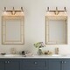 preview thumbnail 4 of 14, 2/3/4-Light Modern Gold Bathroom Vanity Light Clear Glass Wall Sconce Lighting