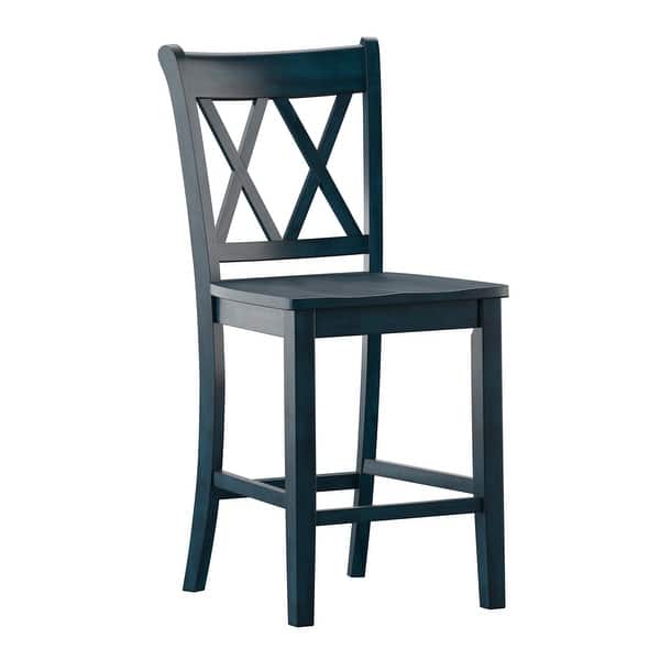 Shop Eleanor X Back Wood Counter Chairs Set Of 2 By Inspire Q Classic On Sale Overstock 16916343