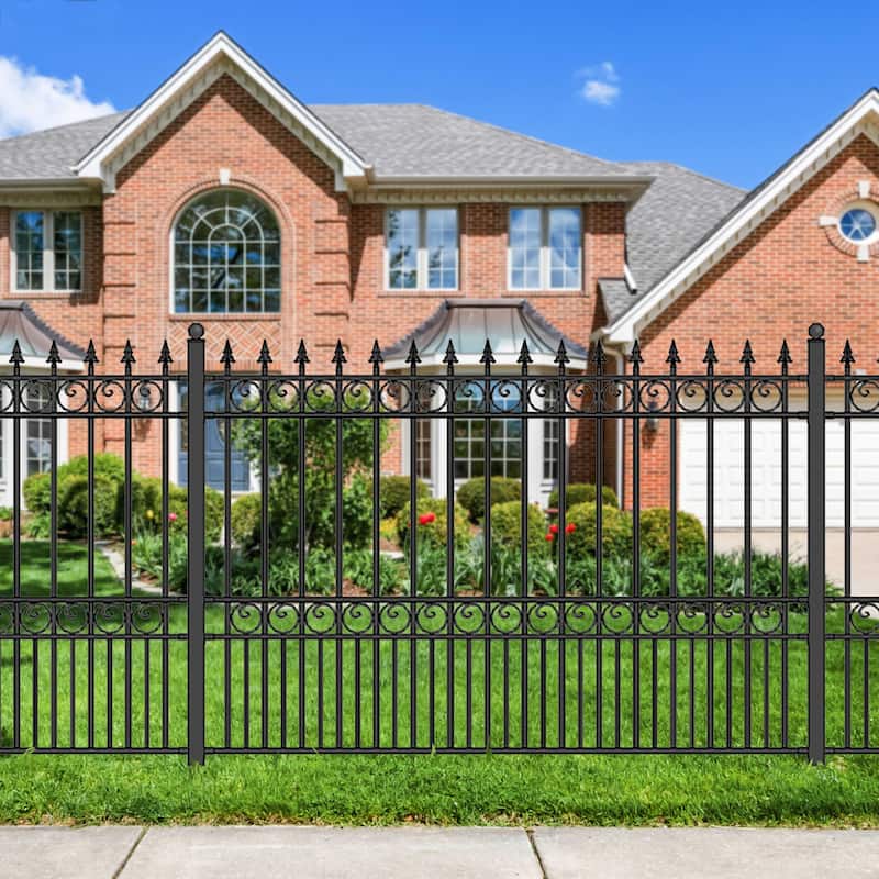 ALEKO London Style Garden Yard Steel Fence 8' x 5' Set of 2