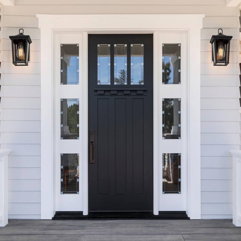 Havenside Home Transitional 1-light Black Lantern Outdoor Wall Sconces Lamp - 6.5" X 8.25"X 12"