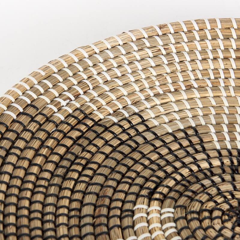 Luna Light Brown Seagrass Round Wall Hanging Plate (Large)