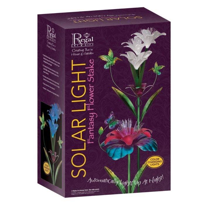 Fantasy Flower Solar Stake - Fuchsia