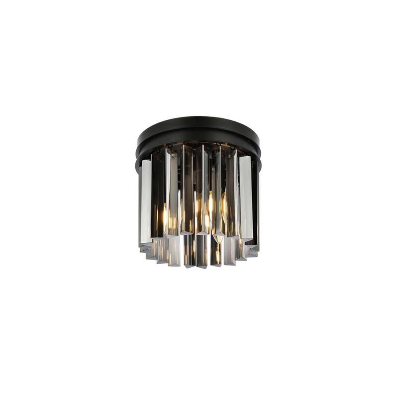 Royce Edge 3-Light Matte Black Flush Mount