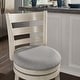 preview thumbnail 13 of 43, Verona Linen Ladder Back Swivel Bar Stool by iNSPIRE Q Classic
