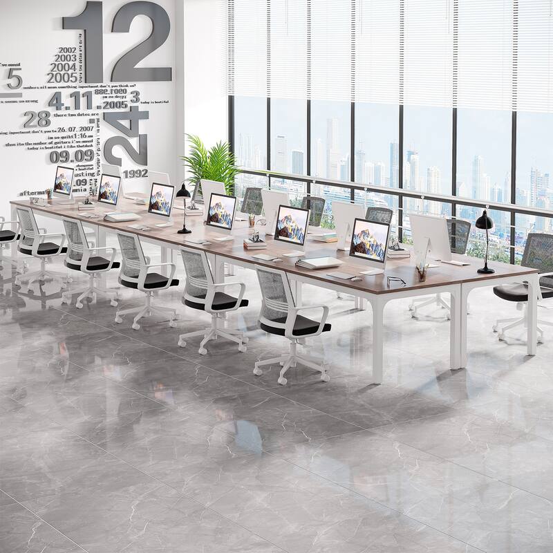 6.5FT Conference Meeting Seminar Business Table Set for 16-20 Person (Set of 6)