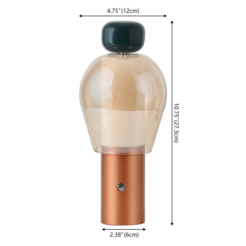 10.75" Candle-Style Rechargeable/Cordless Dimmable Integrated LED Table Lamp with Touch Sensor - 10.75