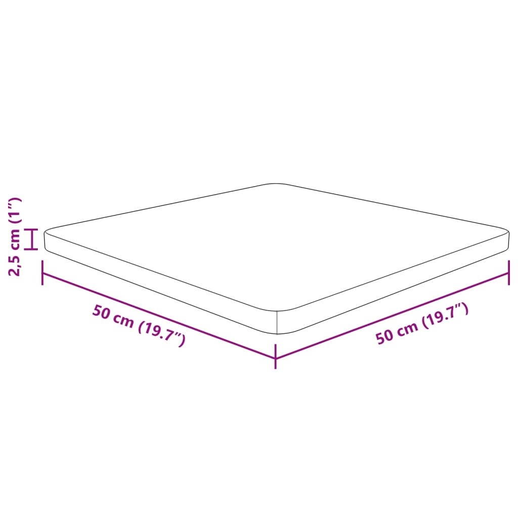 23.6in Square Solid Teak Wood Table Top – Fine-Sanded, Weatherproof, Great For Home Or Cafe