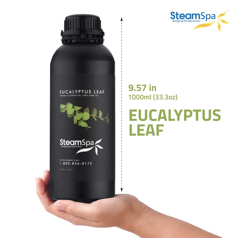 SteamSpa G-OILEUC1K Eucalyptus Aromatherapy Oil for Steam Shower
