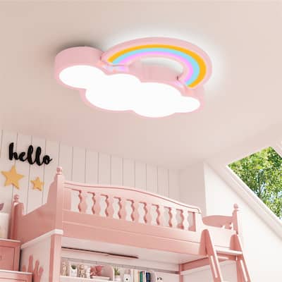 Kids Cloud-Shaped Ceiling Light W/3 Adjustable Colors Energy Saving