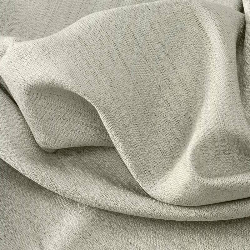 Premium Grasscloth Soft Sheen Grommet Short Curtain Panel w/ Pull Wand