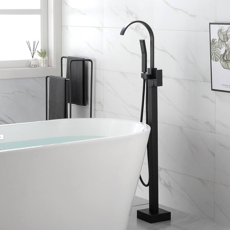 Single Handle Floor Mounted Clawfoot Tub Faucet - 8"48"