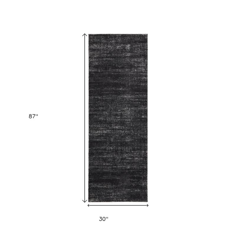 HomeRoots Solid Color Casual Runner Area Rug - 87.00 in. x 30.00 in. x 0.47 in.
