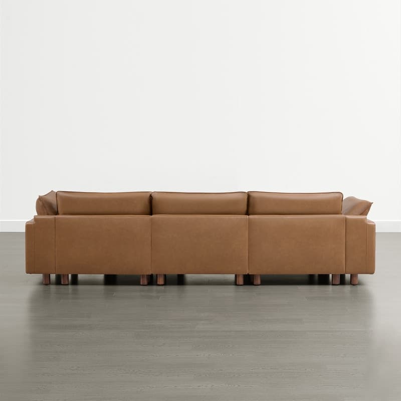 Spruce & Spring Modular Cloud Couch Sofa with Wood Legs for Living Room