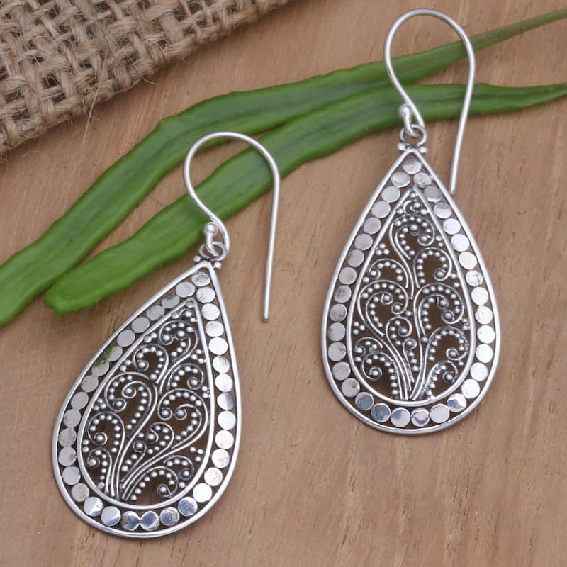 Novica Handmade Seraphim Of Love Sterling Silver Dangle Earrings