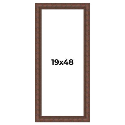 19x48 Frame Pewter Solid Wood Picture Frame Width 1.625 Inches | Interior Frame Depth 0.6875 Inches