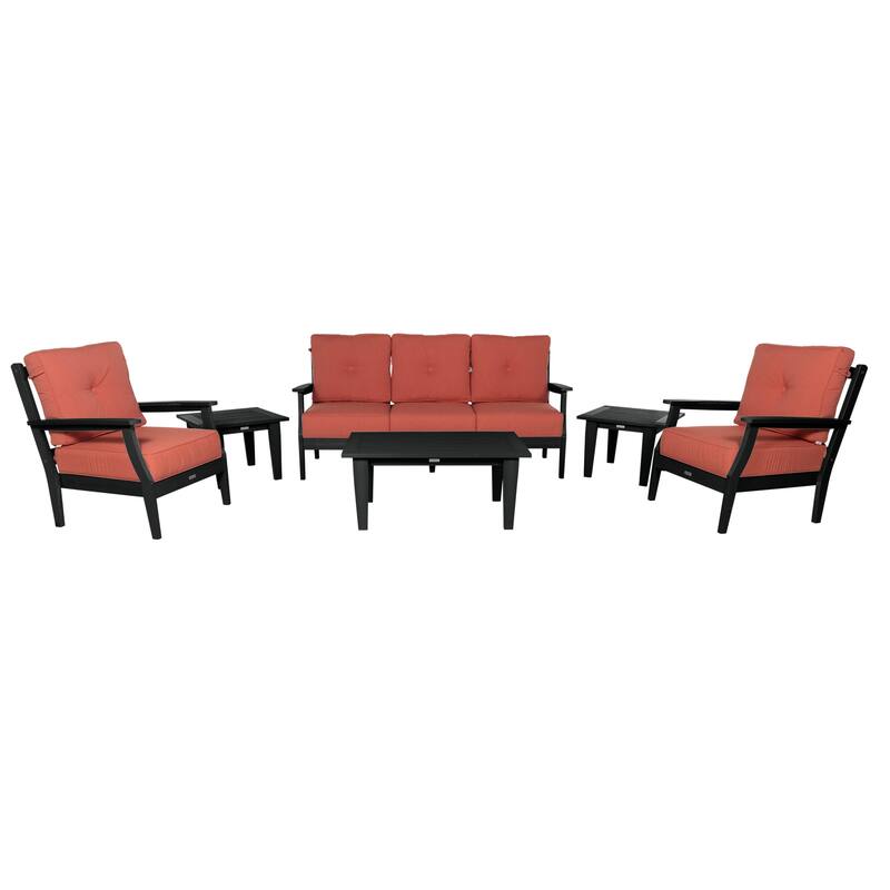HIGHWOOD Lehigh 6-Piece Couch and Chair Deep Seating Set - Canvas Persimmon
