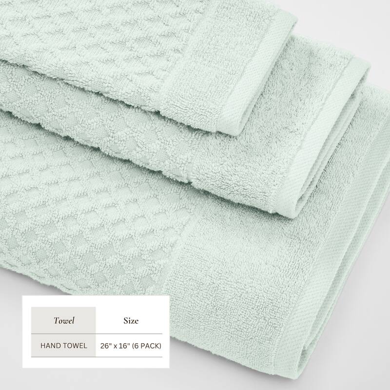 Linery & Co. Cotton Diamond Waffle Texture Bath Towels