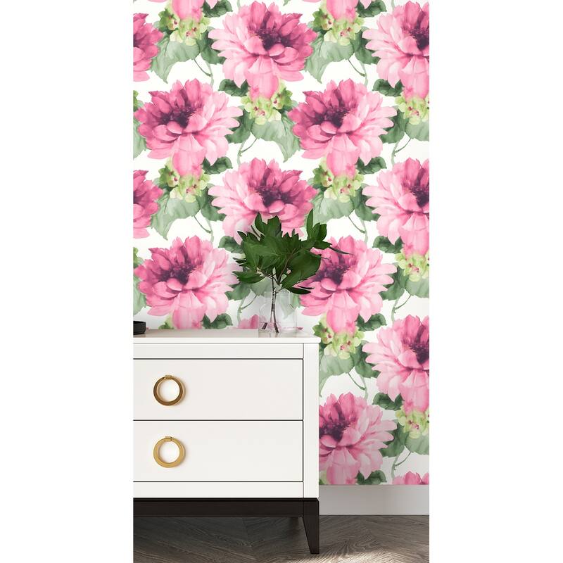 Harry & Grace Watercolor Floral Peel and Stick Wallpaper